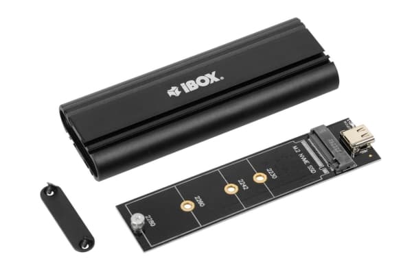 iBox HD-07, SSD-kotelo, M.2, M.2, 10 Gbit/s, USB-liitettävyys, Musta