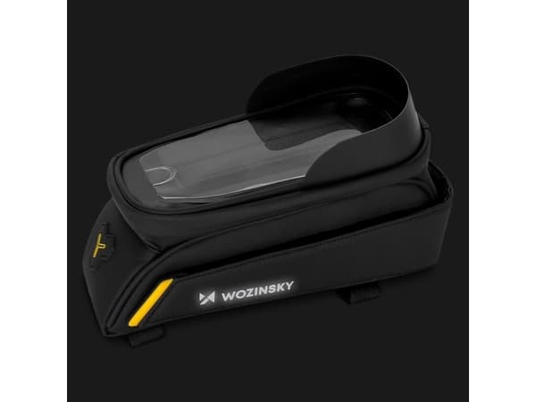 Wozinsky ramme sykkelveske med telefonveske 1l svart (WBB25BK)