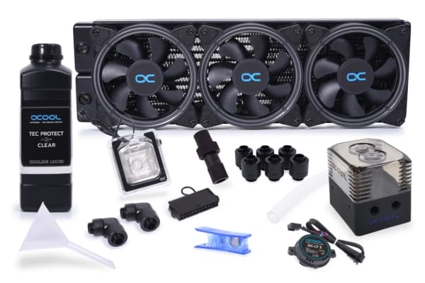 Alphacool 11987, Vannblokk, 12 cm, Sort, Grå, Gjennomsiktig Sort, Grå, Gjennomsiktig