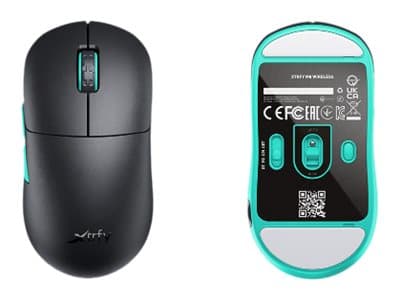 Xtrfy M8 - Mus - optisk - 5 knappar - trådlös - 2.4 GHz - trådlös USB-mottagare - svart