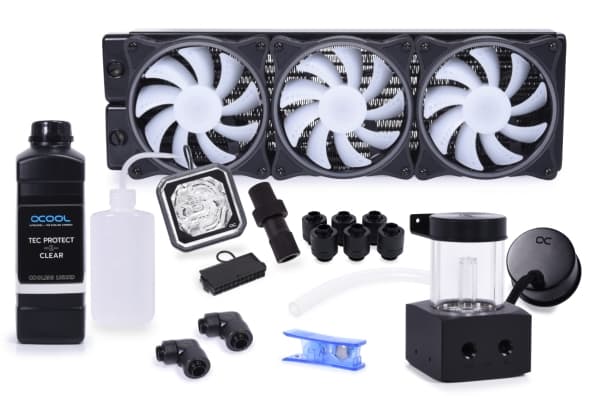 Alphacool 11986, Vannblokk, Sort, Grå, Gjennomsiktig Sort, Grå, Gjennomsiktig