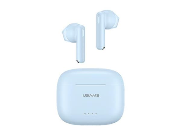 USAMS Bluetooth 5.3 TWS-hodetelefoner US Series Dual mic trådløs blå/blå BHUUS03