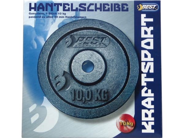 Best Sporting Best Sporting vektskive støpejern sort 10 kg Fi 30 mm