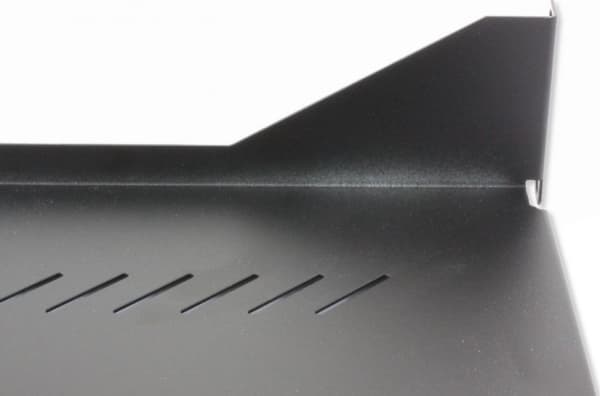Techly 360882 Hylle 1U 150 mm stativ 19, 2 festepunkter, perforert, svart