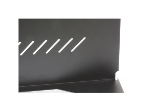 Techly 360882 Hylle 1U 150 mm stativ 19, 2 festepunkter, perforert, svart