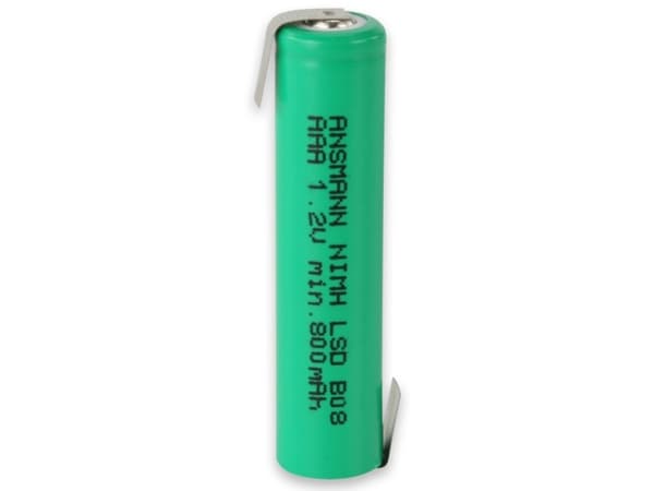 Ansmann 2311-3003, Oppladbart batteri, AAA, Nikkel-kadmium (NiCd), 1,2 V, 800 mAh, -20 - 50 °C