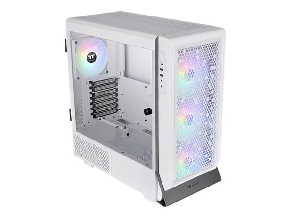 Thermaltake Ceres 500 TG ARGB Snow - Mid tower - utökad ATX - genomskinlig sidopanel (härdat glas) - ingen strömförsörjning (PS/2) - vit - USB/ljud Vit