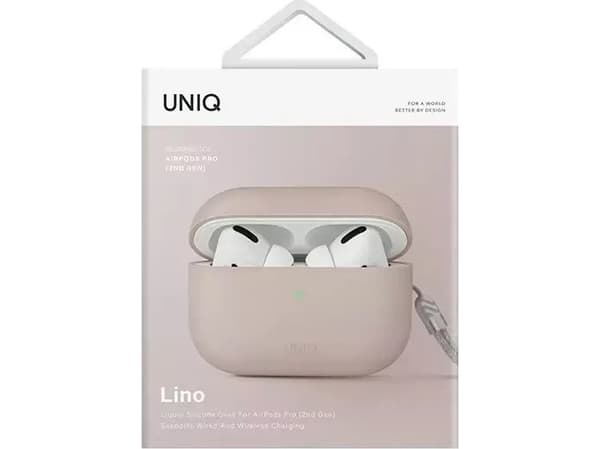 Uniq Etui UNIQ Lino Apple AirPods Pro 2 Silicone różowy/blush pink