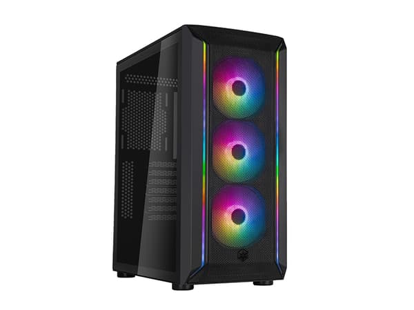 SilverStone FARA 511Z - Mid tower - ATX - genomskinlig sidopanel (härdat glas) - ingen strömförsörjning (ATX / PS/2) - svart - USB/ljud