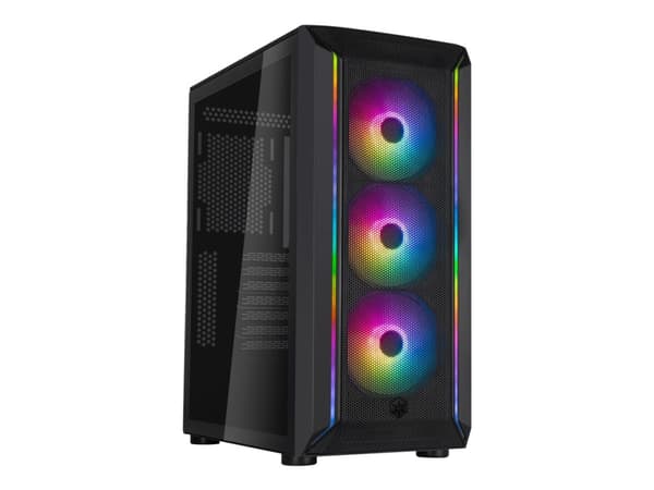 SilverStone FARA 511Z - Mid tower - ATX - genomskinlig sidopanel (härdat glas) - ingen strömförsörjning (ATX / PS/2) - svart - USB/ljud Svart