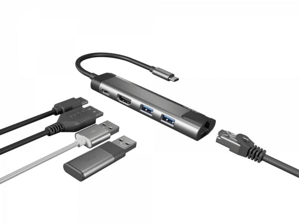 NATEC Fowler Go, USB 3.2 Gen 1 (3.1 Gen 1) Type-C, 100 W, 10,100,1000 Mbit/s, Rostfritt stål, RJ-45, USB 3.2 Gen 1 (3.1 Gen 1) Type-A, USB Type-C, Ak