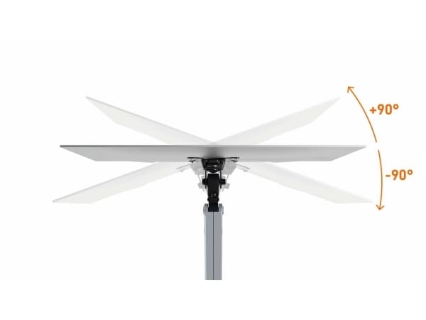DURABLE SELECT PLUS - Monteringssats (vridbar arm, spännbleck, bultgenomslagen montering) - för LCD-display - plast, aluminium, stål - silver - skärm
