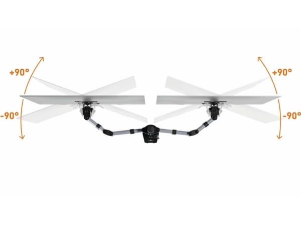 DURABLE SELECT - Monteringssett (leddarm, klemme, søyle, boltefeste) - for 2 LCD-skjermer - plastikk, aluminium, stål - sølv - skjermstørrelse: 13"-2