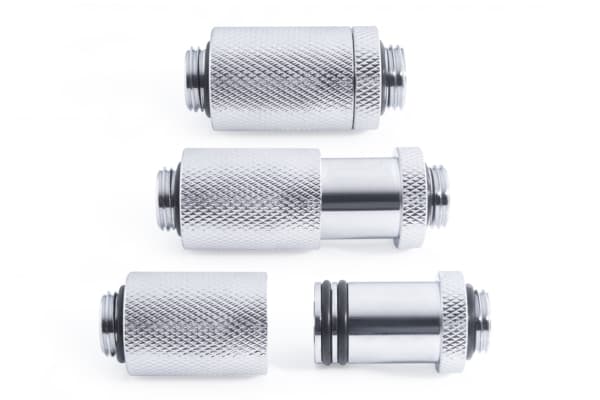 Alphacool ES D-Plug, Radiatorfäste, mässing, Krom, 1/4", Hankoppling, 1,5 Bar