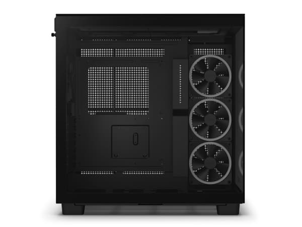 NZXT H series H9 Elite - Mid tower - ATX - genomskinlig sidopanel (härdat glas) - ingen strömförsörjning - mattsvart - USB/ljud