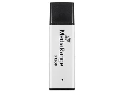 MediaRange - Flashhukommelseskort - 512 GB Sort, Sølv