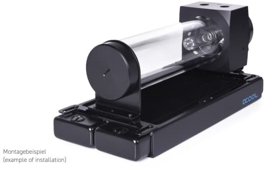 Alphacool 15381, Pumppu ja allas, Akryyli, Alumiini, Muovi, Musta, Läpinäkyvä, 3-pin JST, 1/4", 4-pin