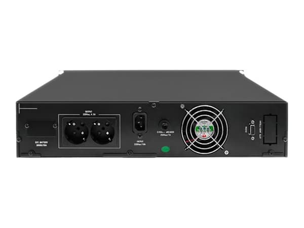 Qoltec - UPS (kan monteres i rack) - AC 115-300 V - 800 watt - 1000 VA - 7 Ah - RS-232 - utgangskontakter: 2 - svart