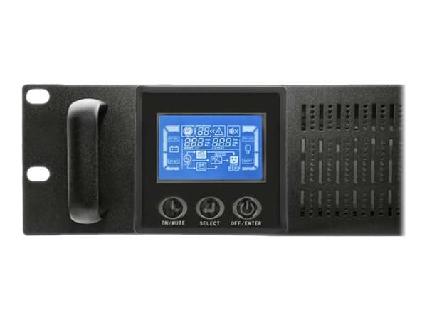 Qoltec - UPS (kan monteres i rack) - AC 115-300 V - 800 watt - 1000 VA - 7 Ah - RS-232 - utgangskontakter: 2 - svart
