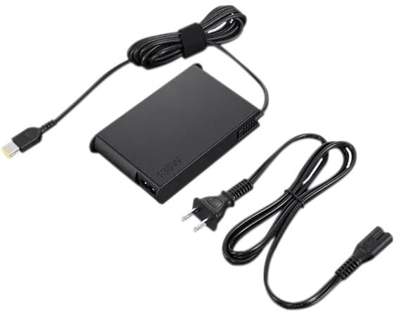 Lenovo - Strömadapter - slim - AC 100-240 V - 135 Watt - svart - för IdeaPad 5 Pro 16; IdeaPad Gaming 3 15; IdeaPad Slim 7 Pro 16; Yoga Slim 7 Pro 16