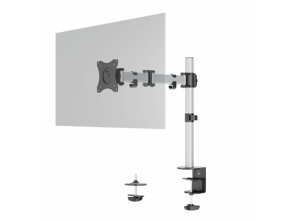 DURABLE SELECT - Monteringssett (leddarm, klemme, søyle, boltefeste) - for LCD-skjerm - plastikk, aluminium, stål - sølv - skjermstørrelse: 13"-27" -
