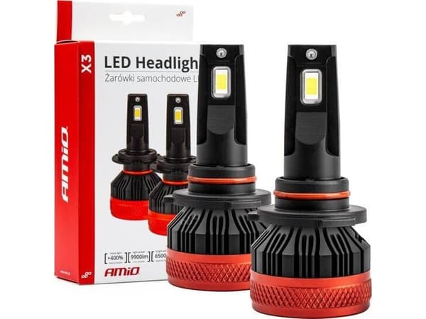 Bil LED-pærer x3-serien amio hb4 9006 amio-02983