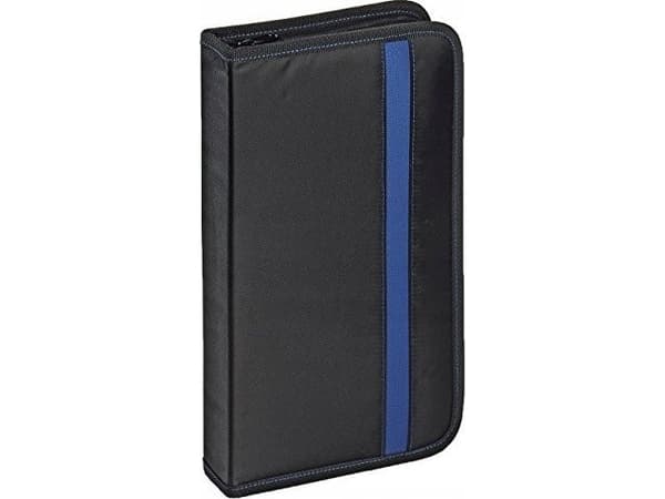 Vivanco 31791, Lommebok-etui, 48 disker, Sort, Blå, Nylon, 1 stykker