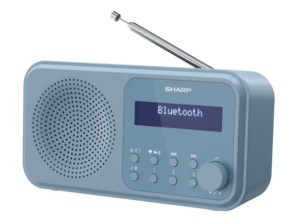 Sharp Tokyo DR-P420 - Bærbar DAB-radio - stålblå