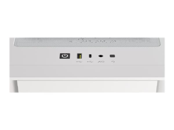 CORSAIR iCUE 4000D RGB Airflow - Mid tower - utökad ATX - genomskinlig sidopanel (härdat glas) - ingen strömförsörjning (ATX) - vit - USB/ljud