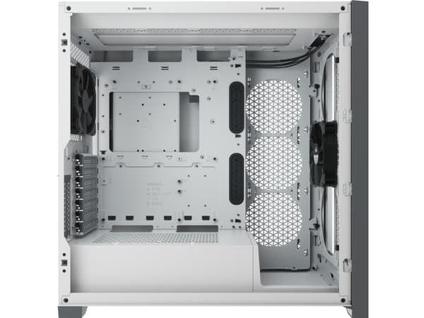 Corsair iCUE 5000D RGB Airflow, Midi Tower, PC, Valkoinen, ATX, EATX, mikro ATX, Mini-ITX, Muovi, Terästä, Karkaistu lasi, 17 cm