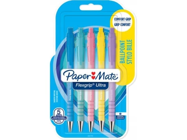 Paper Mate PAPER MATE Kugelschreiber Flexgrip Ultra Pastel. M blau 5er Blister