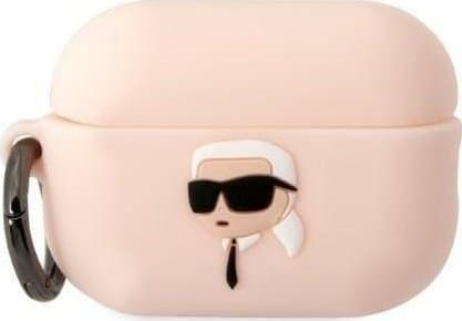Karl Lagerfeld KLAP2RUNIKP AirPods Pro 2-skydd różowy/pink Silikon Karl Head 3D