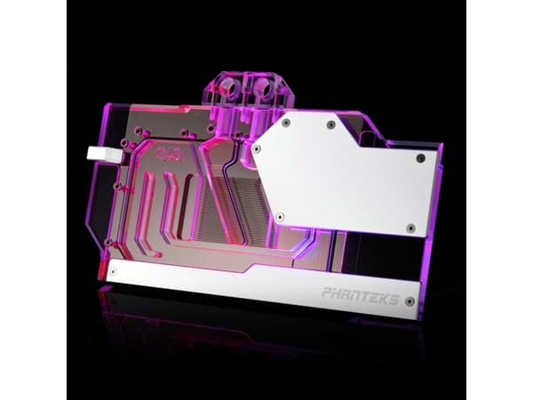 Phanteks Glacier G40, Vattenblock + bakre platta, Akryl, Koppar, Transparent, Vit, GPU, Grafikkort, MSI GeForce RTX 4090 SUPRIM X 24G MSI GeForce RTX