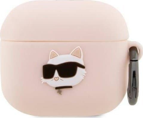 Karl Lagerfeld KLA3RUNCHP AirPods 3 cover pink Silicone Choupette Head 3D
