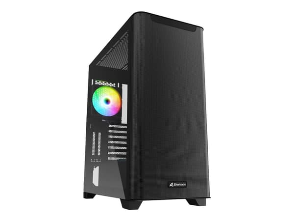 Sharkoon M30 RGB ATX E-ATX, Full Tower, PC, Musta, Pelaaminen, Sininen, Vihreä, Punainen, 17,2 cm musta