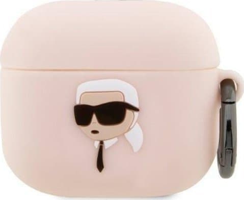 Karl Lagerfeld KLA3RUNIKP AirPods 3-skydd różowy/pink Silikon Karl Head 3D