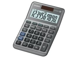Casio MS-100FM, Työpöytä, Perus, 10 lukua, Akku/Aurinko, Harmaa