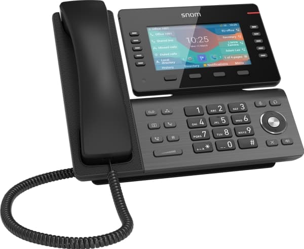 snom D865 - VoIP-telefon - med Bluetooth-grensesnitt med anrops-ID - 5-veis anropskapasitet - SIP, RTCP, RTP, SRTP, SDP, SRTCP, RTCP-XR, SIPS, ICE -