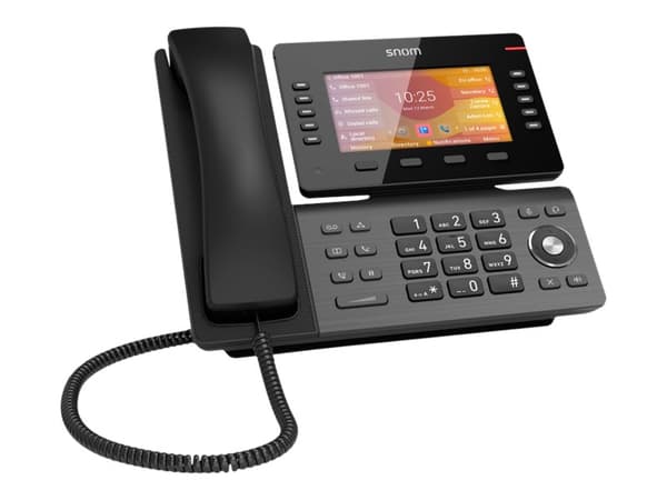 snom D865 - VoIP-telefon - med Bluetooth-grensesnitt med anrops-ID - 5-veis anropskapasitet - SIP, RTCP, RTP, SRTP, SDP, SRTCP, RTCP-XR, SIPS, ICE - Grå