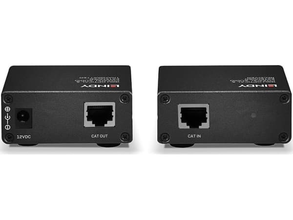 Lindy 70456, AV-sender og -mottaker, 150 m, Koblet med ledninger (ikke trådløs), Sort