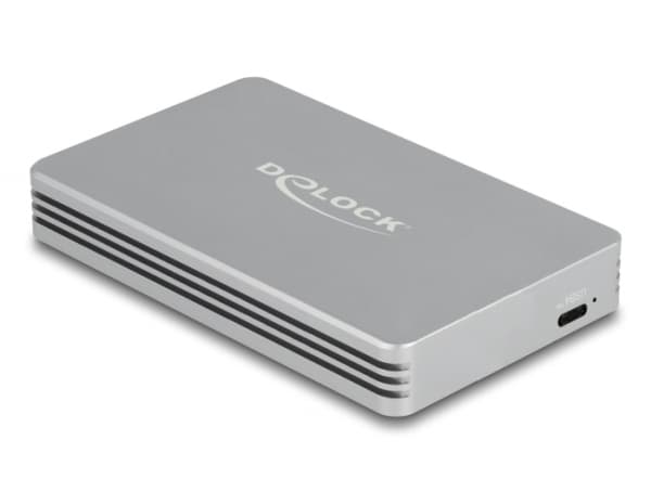 Delock - Drevkabinett - M.2 - M.2 NVMe Card - Thunderbolt 3, Thunderbolt 4, USB4 - sølv