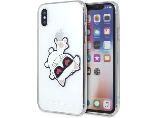 Karl Lagerfeld KLHCI65CFHE iPhone Xs Max hardcase transparent Choupette Fun