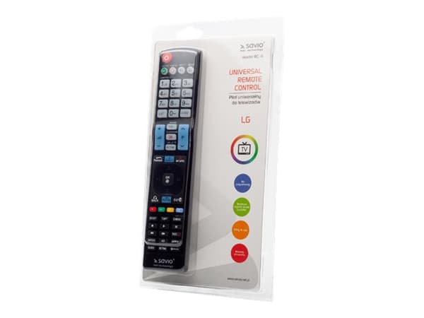 SAVIO RC-11 - Universal fjernkontroll - infrarød - svart Sort