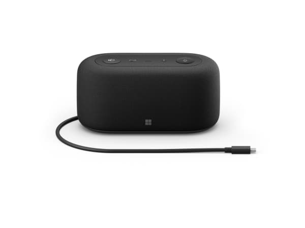 Microsoft Audio Dock - Høyttalertelefon/dokkingstasjon - kablet - USB-C - matt svart - Certified for Microsoft Teams
