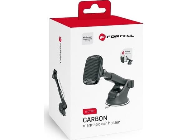 ForCell CARBON H-CT327 magnetisk bilhållare för glas