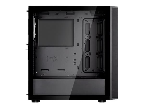 SilverStone FARA R1 PRO V2 - Mid tower - ATX - genomskinlig sidopanel (härdat glas) - ingen strömförsörjning (ATX / PS/2) - svart - USB/ljud