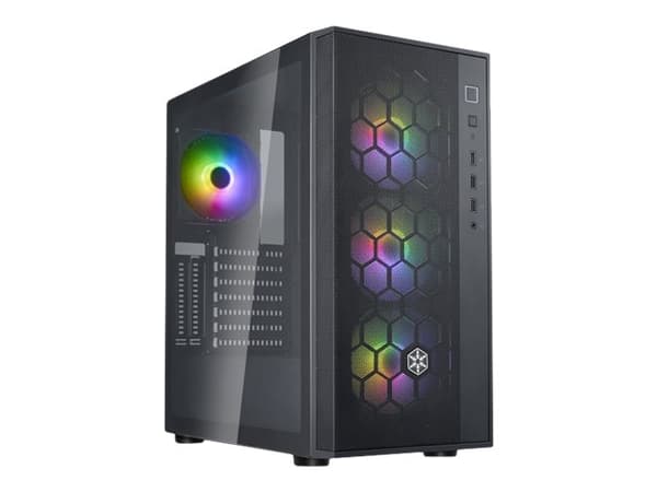 SilverStone FARA R1 PRO V2 - Mid tower - ATX - genomskinlig sidopanel (härdat glas) - ingen strömförsörjning (ATX / PS/2) - svart - USB/ljud