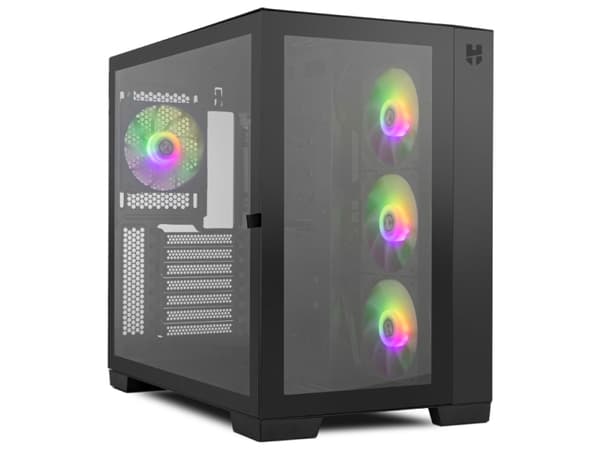 NOX Hummer Astra, Midi Tower, PC, Svart, ATX, ITX, micro ATX, Stål, Härdat glas, Spela Svart