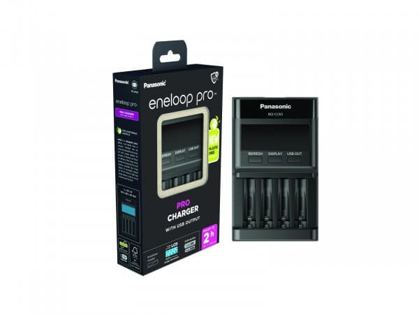 Panasonic BQ-CC65E Laddare för runda celler NiMH R03 (AAA), R6 (AA)