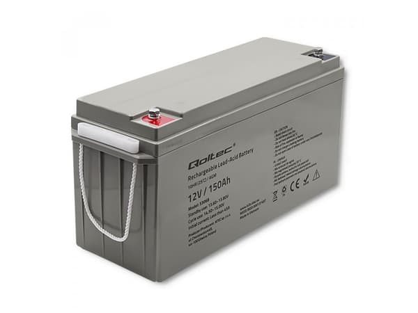 Qoltec AGM batteri | 12V | 150 Ah | maks. 2250A
